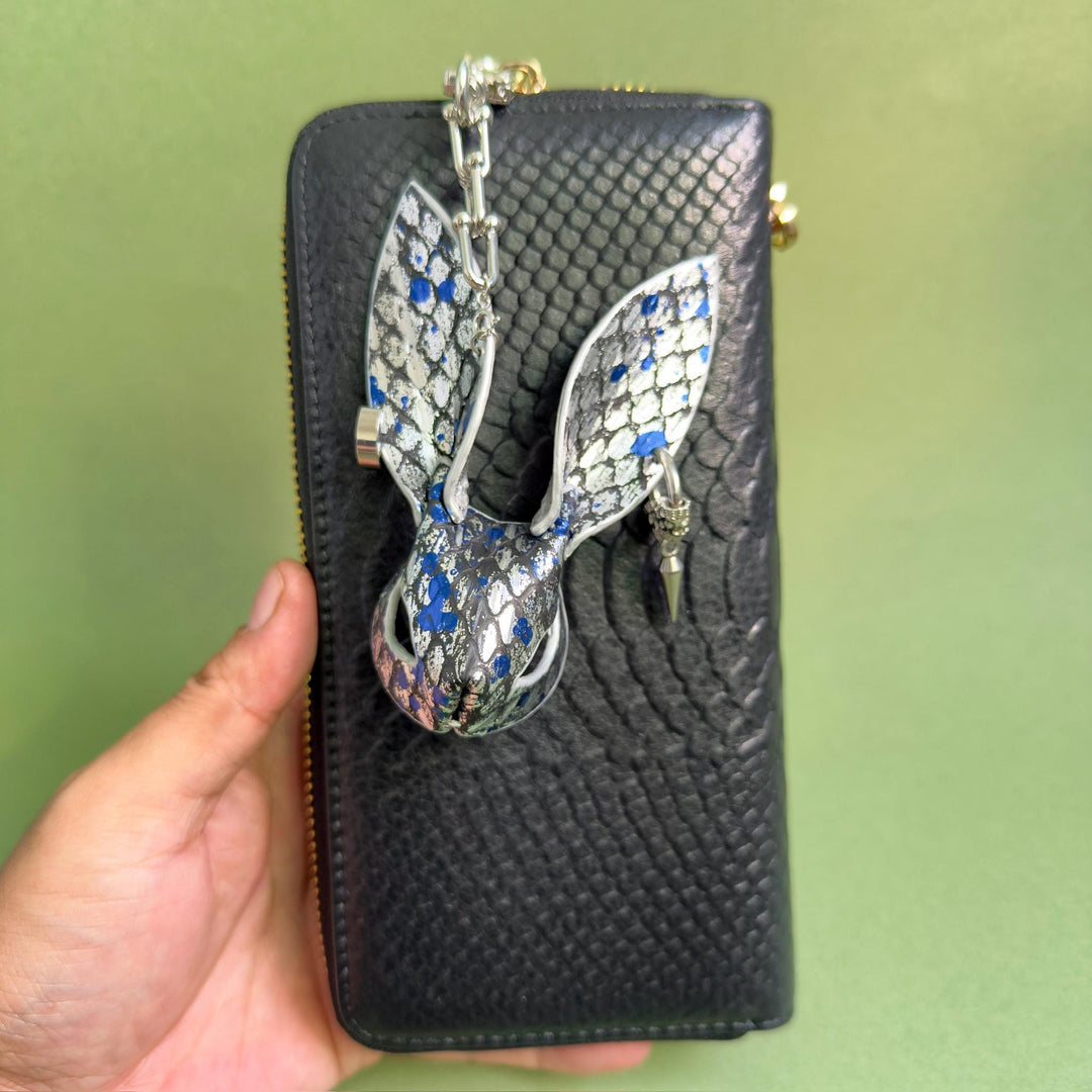 Cyberpunk Snakeskin Bunny Bag Charm — product photograph 4