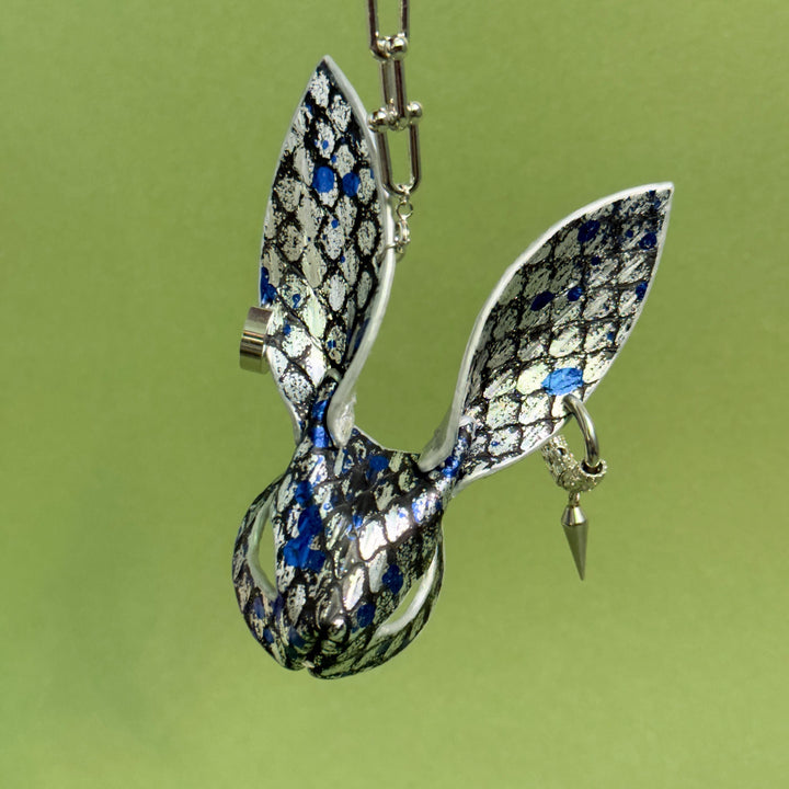 Cyberpunk Snakeskin Bunny Bag Charm — product photograph 6