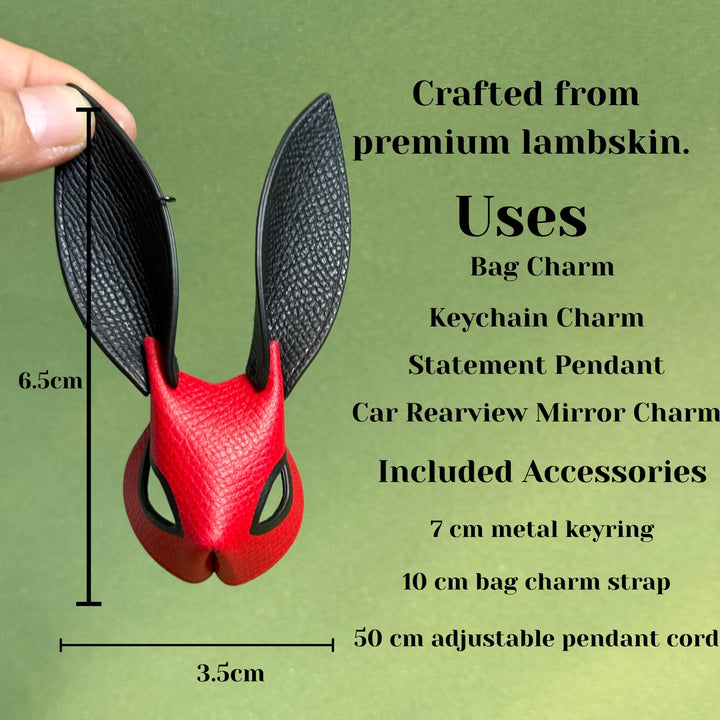 Antihero Lambskin Bunny Bag Charm — product photograph 6