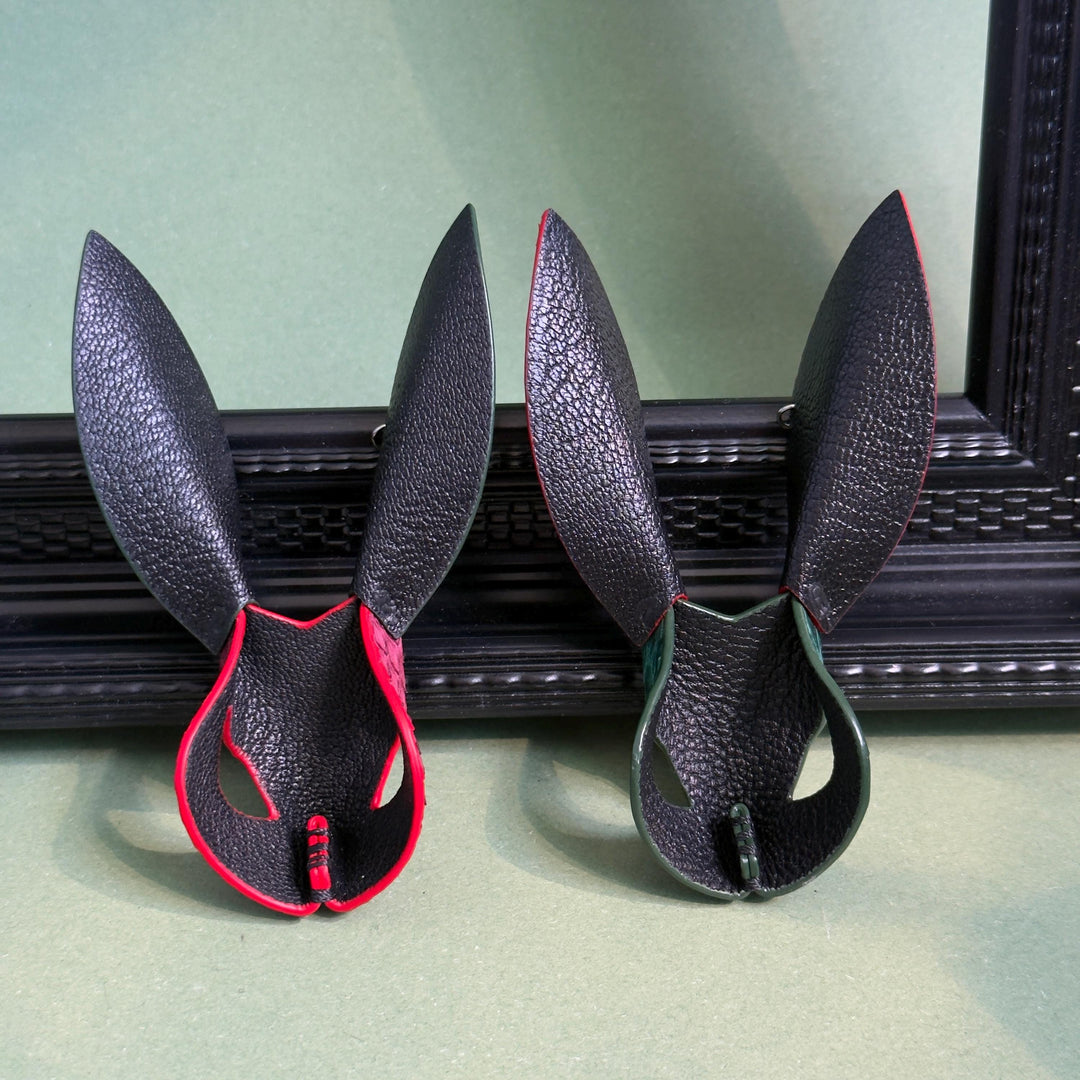 Colorblock Snakeskin Bunny Bag Charm — product photograph 12