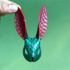 Colorblock Snakeskin Bunny Bag Charm — product photograph 10