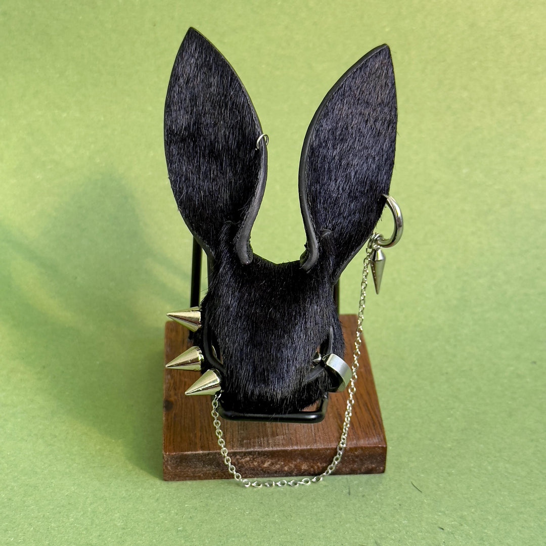 Dark Gothic Horsehair Bunny Bag Charm — product photograph 9