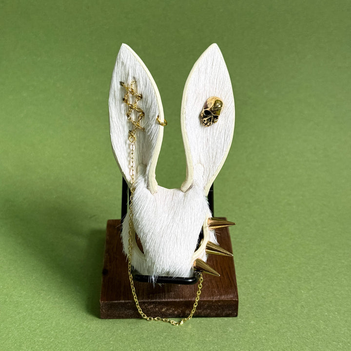Dark Gothic Horsehair Bunny Bag Charm — product photograph 10