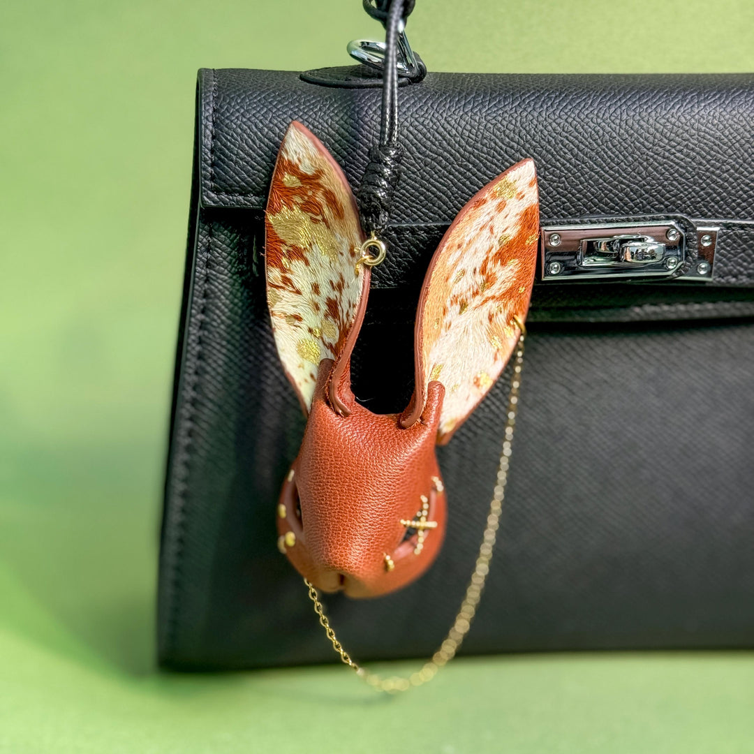 Whimsigoth Horsehair Bunny Bag Charm — product photograph 1