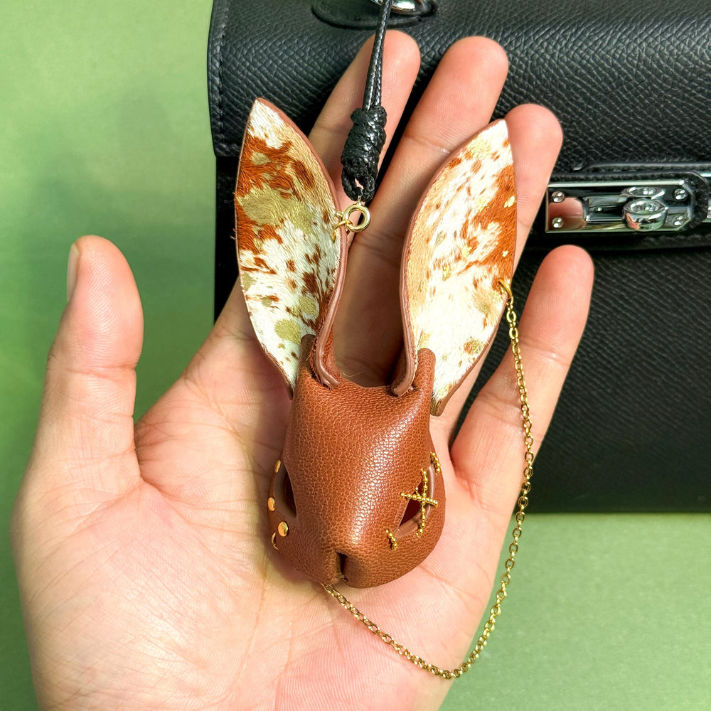 Whimsigoth Horsehair Bunny Bag Charm — product photograph 2