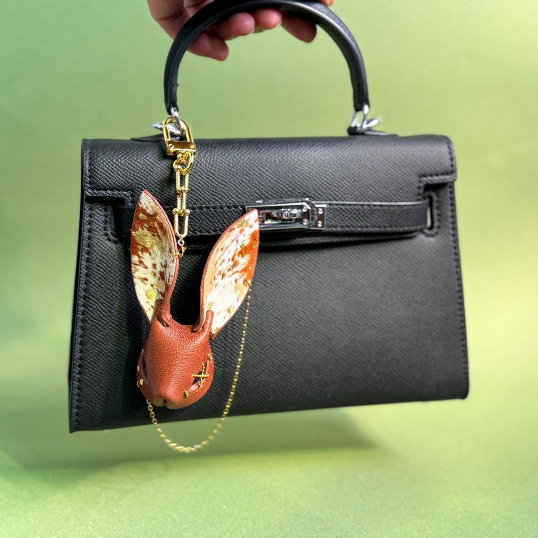 Whimsigoth Horsehair Bunny Bag Charm — product photograph 3