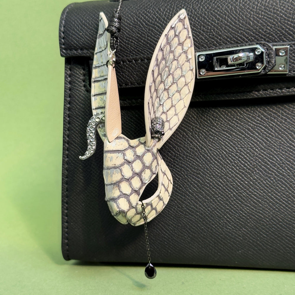 Snakeskin & Lambskin Bunny Bag Accessory — product photograph 2