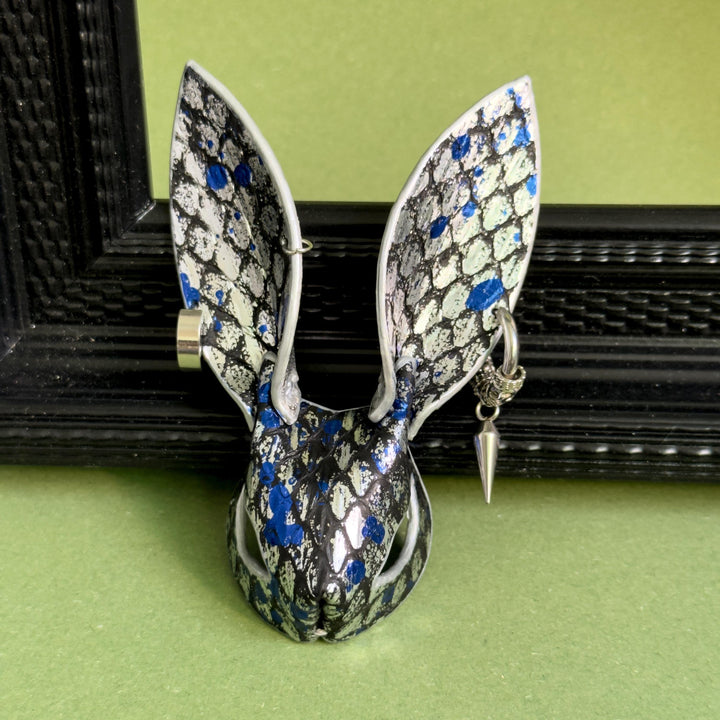 Cyberpunk Snakeskin Bunny Bag Charm — product photograph 7