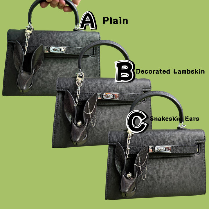 Wicked Lambskin Bunny Bag Charm — product photograph 2