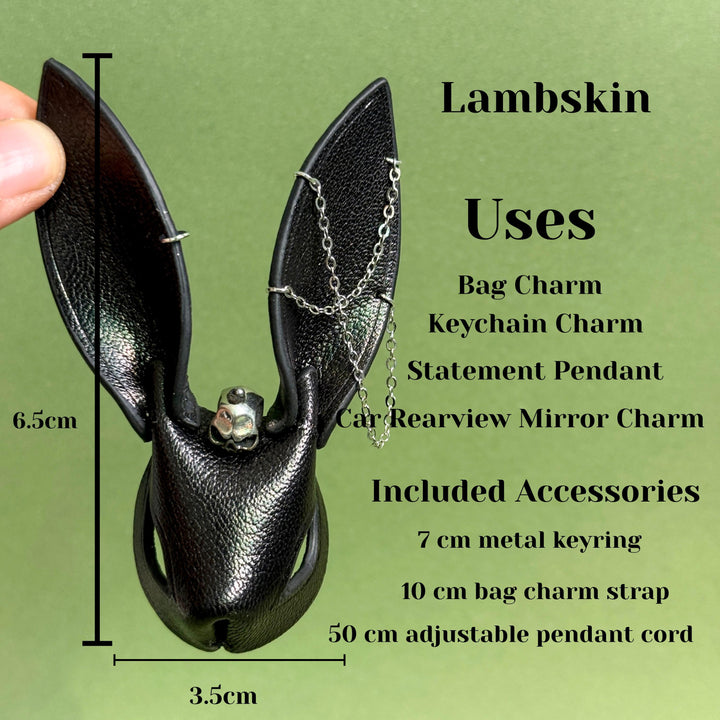 Wicked Lambskin Bunny Bag Charm — product photograph 7