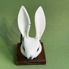 White Gothic Horsehair Bunny Bag Charm — product photograph 10