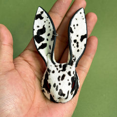 Horsehair Bunny Bag Charm with Contrast Edges — product photograph 12