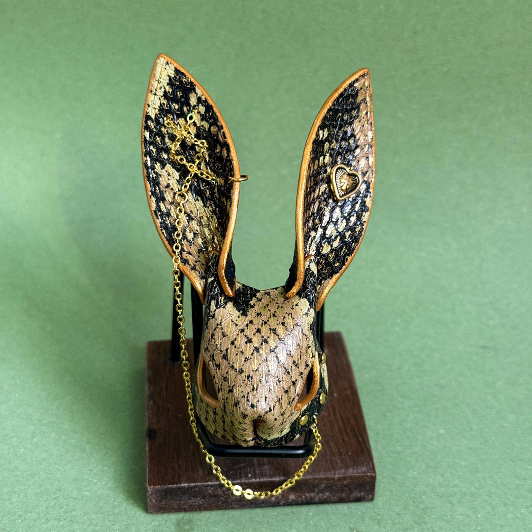Gold Snakeskin Bunny Bag Charm — product photograph 9