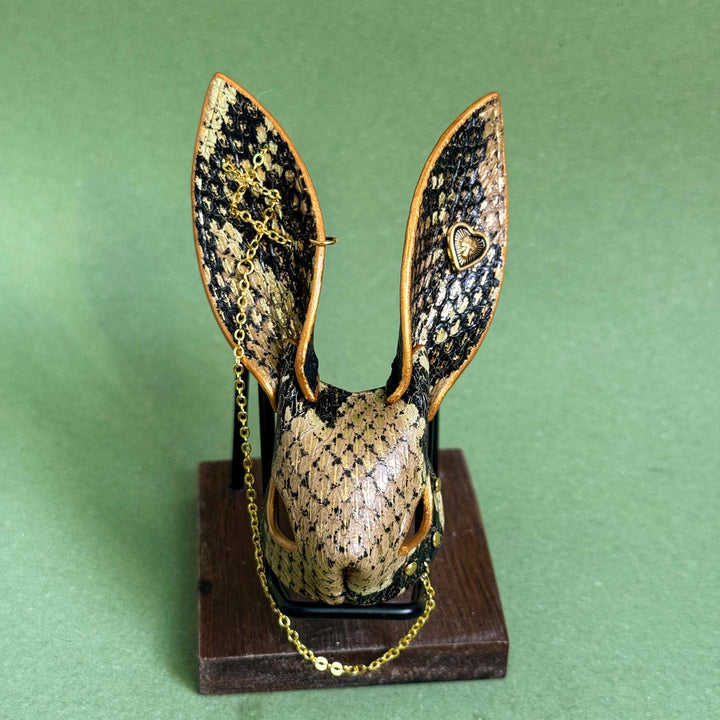Gold Snakeskin Bunny Bag Charm — product photograph 9