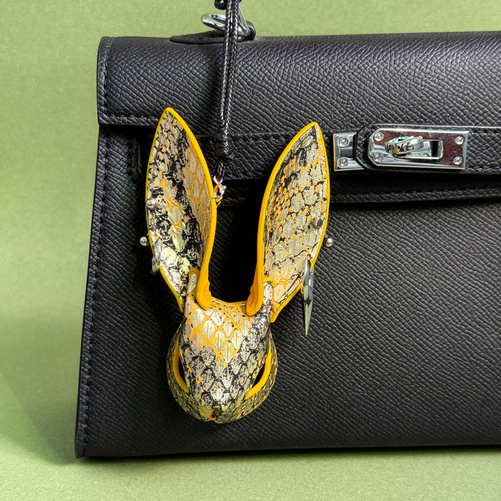 Gothic Lambskin & Snakeskin Bunny Bag Charm — product photograph 1