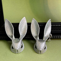 Silver Snake & Lambskin Bunny Bag Charm — product photograph 12