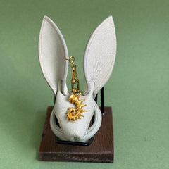 Gold & Silver Sun Leather Bunny Bag Charm — product photograph 11