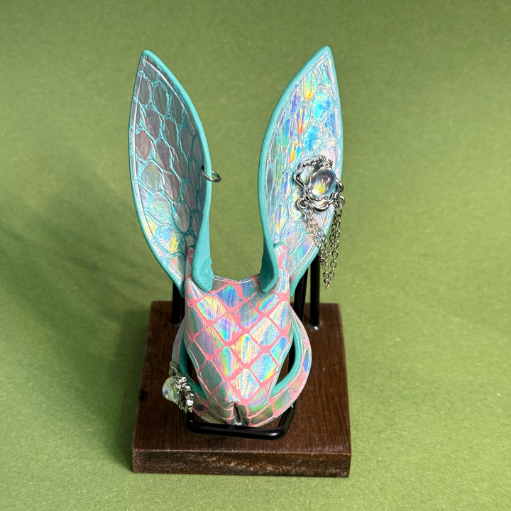 Iridescent Leather Bunny Bag Charm — product photograph 7