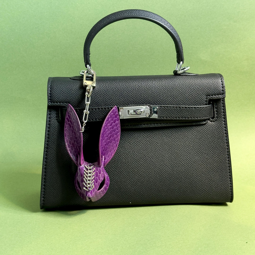 Snakeskin & Lambskin Bunny Keychain — product photograph 5
