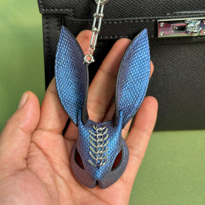 Snakeskin & Lambskin Bunny Keychain — product photograph 11