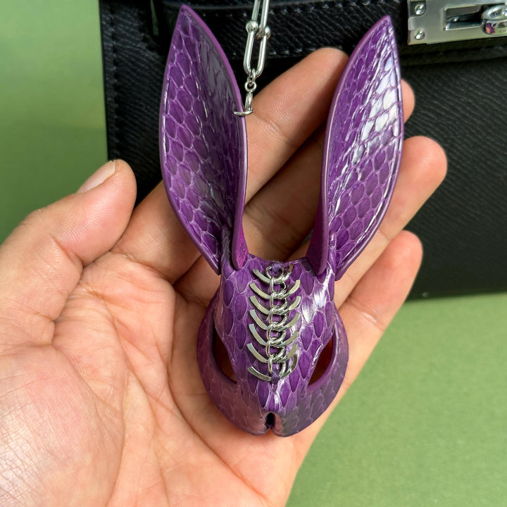Snakeskin & Lambskin Bunny Keychain — product photograph 10