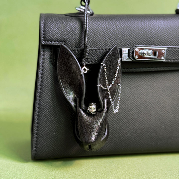 Wicked Lambskin Bunny Bag Charm — product photograph 1