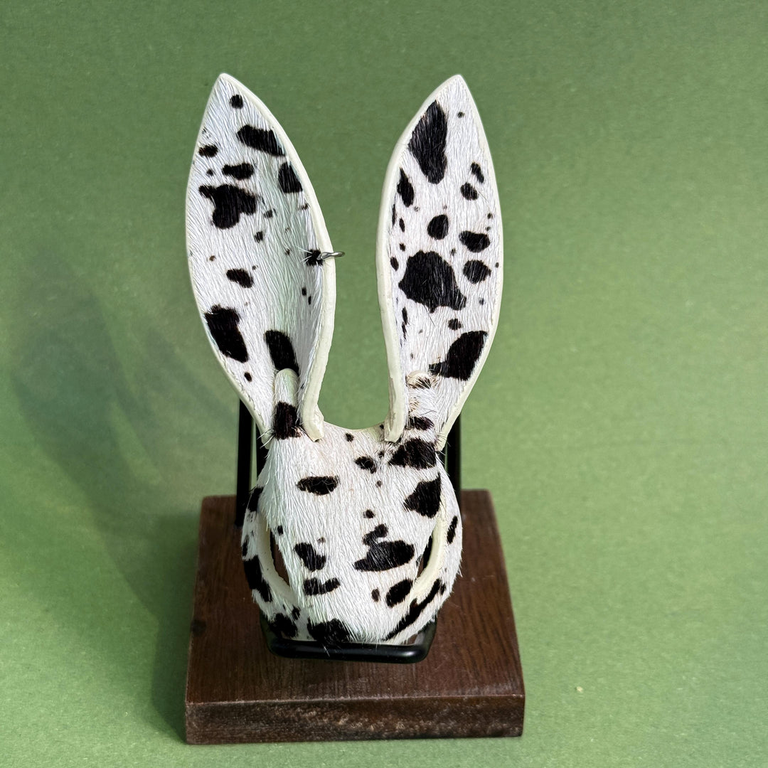 Horsehair Bunny Bag Charm with Contrast Edges — product photograph 6