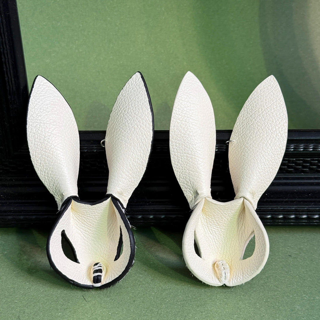 Horsehair Bunny Bag Charm with Contrast Edges — product photograph 11