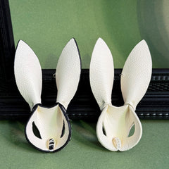 Horsehair Bunny Bag Charm with Contrast Edges — product photograph 11