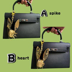 Gold Snakeskin Bunny Bag Charm — product photograph 4