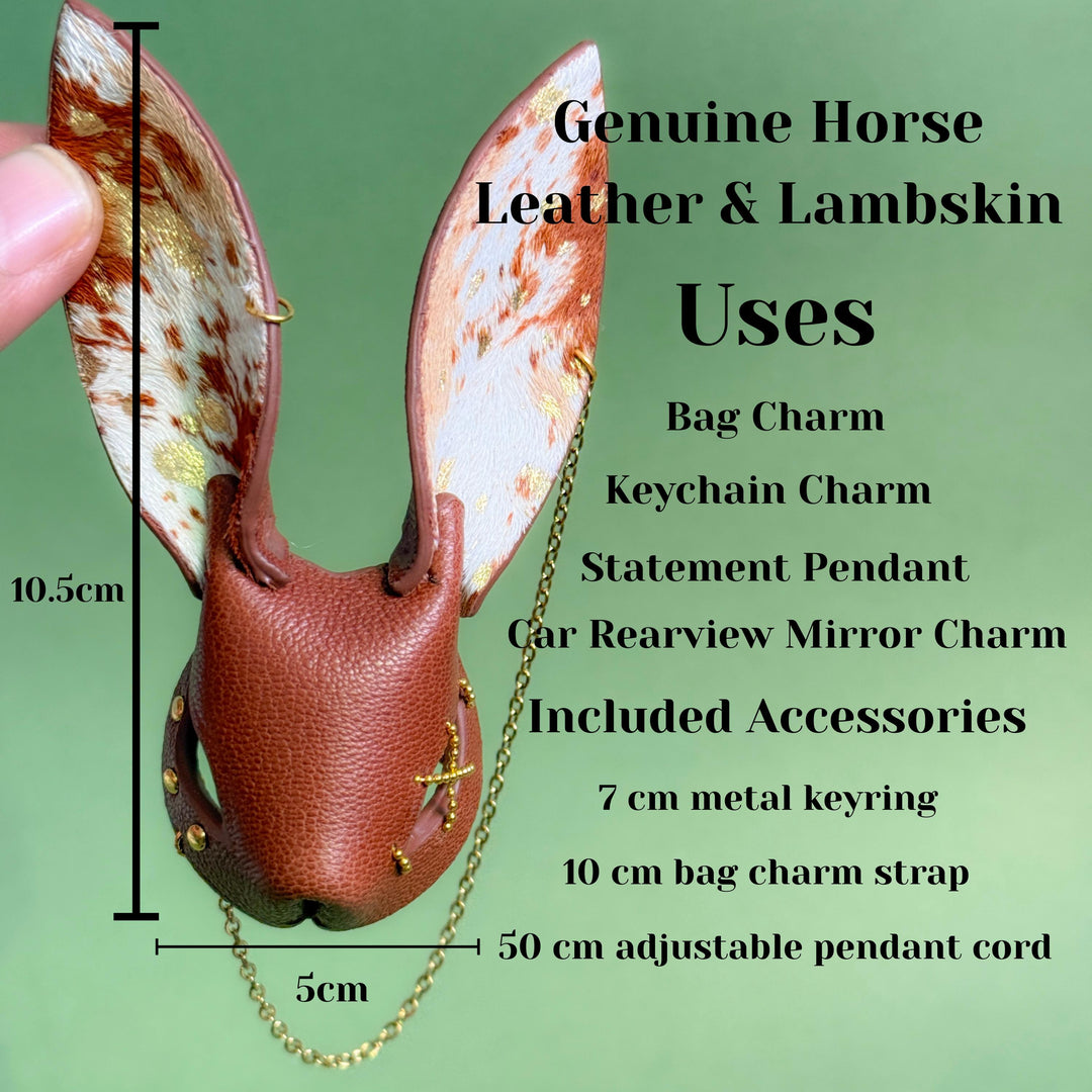 Whimsigoth Horsehair Bunny Bag Charm — product photograph 4