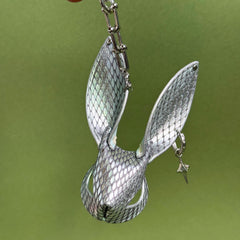 Silver Snake & Lambskin Bunny Bag Charm — product photograph 13
