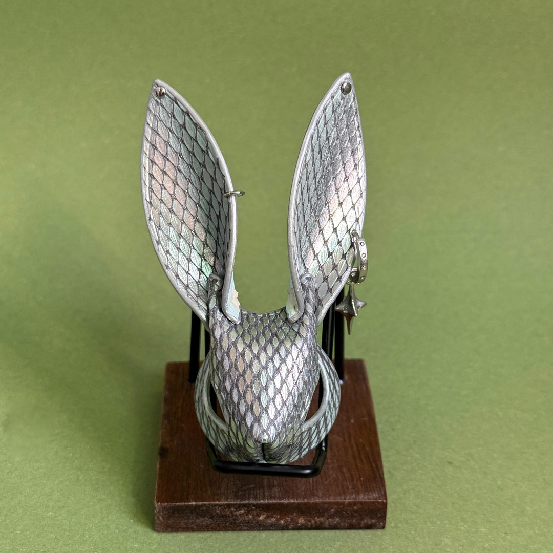 Silver Snake & Lambskin Bunny Bag Charm — product photograph 11