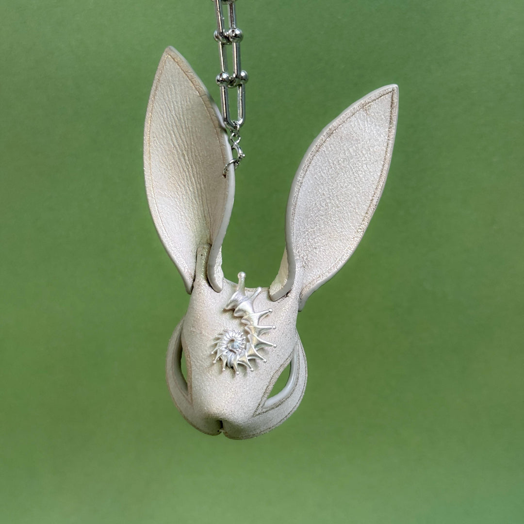 Gold & Silver Sun Leather Bunny Bag Charm — product photograph 12