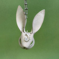 Gold & Silver Sun Leather Bunny Bag Charm — product photograph 12
