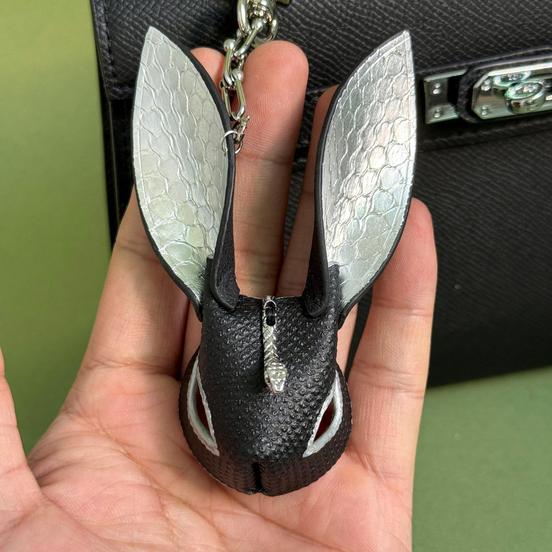 Gothic Snakeskin Bunny Bag Charm — product photograph 5