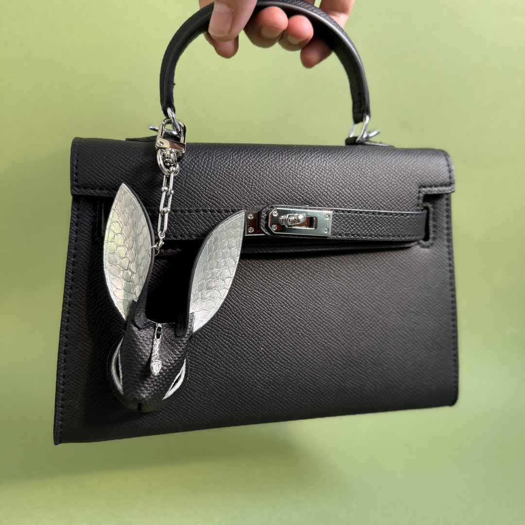 Gothic Snakeskin Bunny Bag Charm — product photograph 9