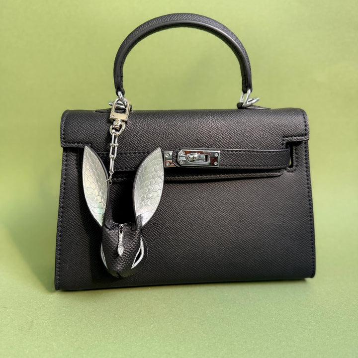 Gothic Snakeskin Bunny Bag Charm — product photograph 3