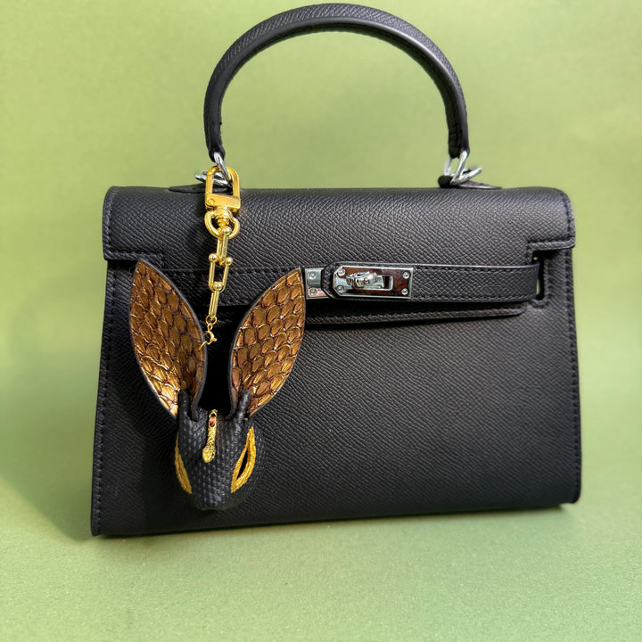Gothic Snakeskin Bunny Bag Charm — product photograph 4