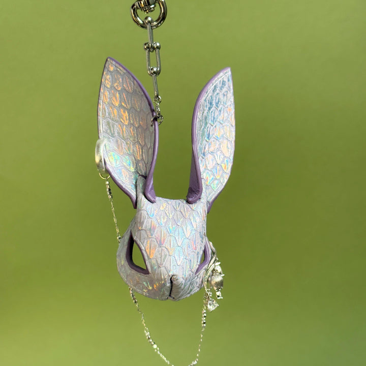 Iridescent Snakeskin Bunny Bag Charm — product photograph 6