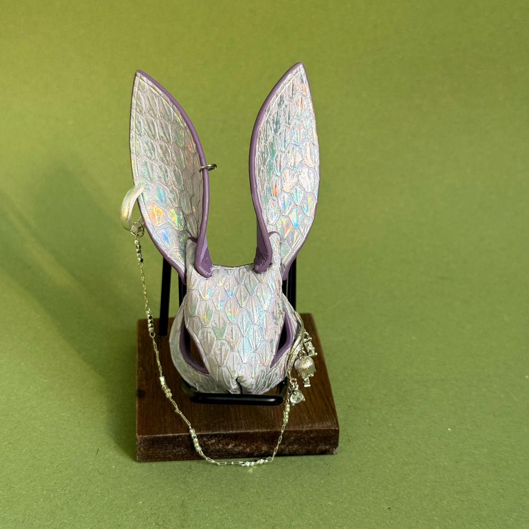 Iridescent Snakeskin Bunny Bag Charm — product photograph 8