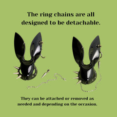 Black Lacquered Lambskin Bunny Bag Charm — product photograph 11