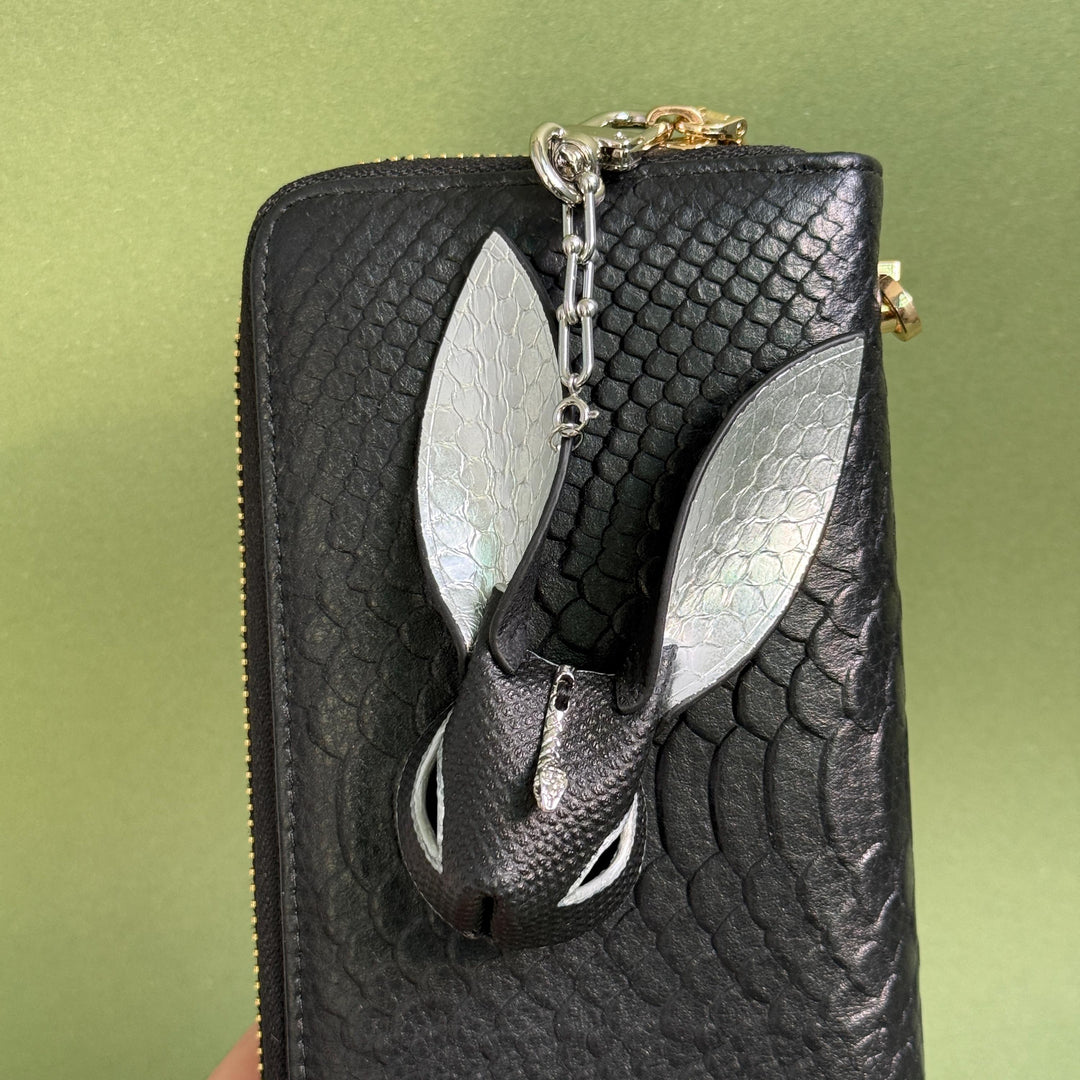 Gothic Snakeskin Bunny Bag Charm — product photograph 8