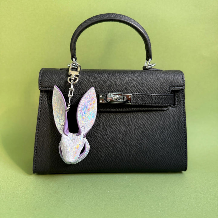 Iridescent Snakeskin Bunny Bag Charm — product photograph 4