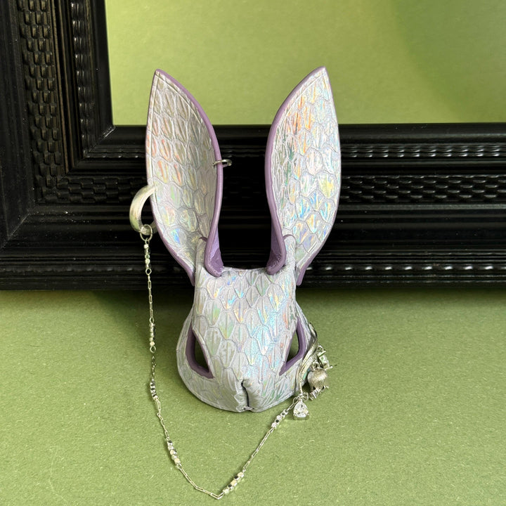 Iridescent Snakeskin Bunny Bag Charm — product photograph 7