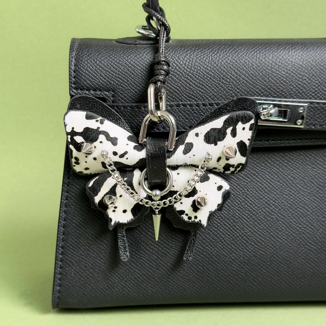 Horsehair Leather Butterfly Bag Charm — product photograph 1