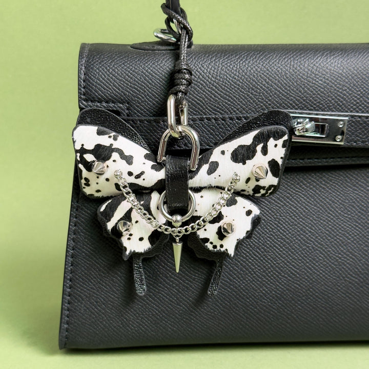 Horsehair Leather Butterfly Bag Charm — product photograph 1