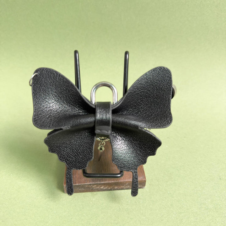 Silver Gothic Horsehair Butterfly Bag Charm — product photograph 10