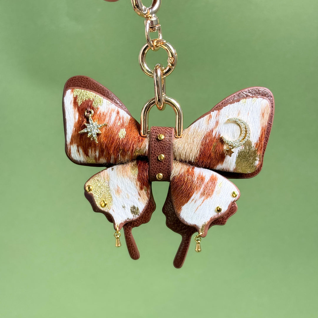 Horsehair & Lambskin Butterfly Bag Charm — product photograph 7