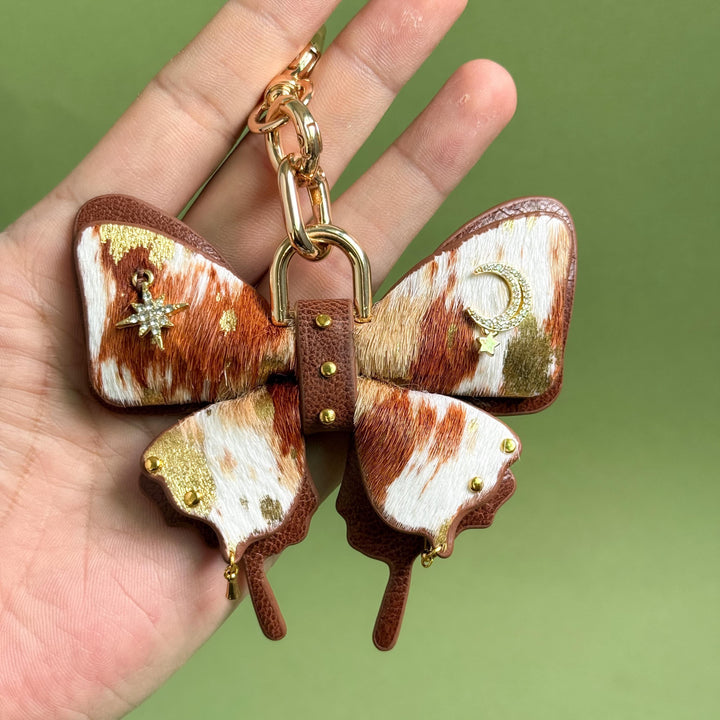 Horsehair & Lambskin Butterfly Bag Charm — product photograph 2